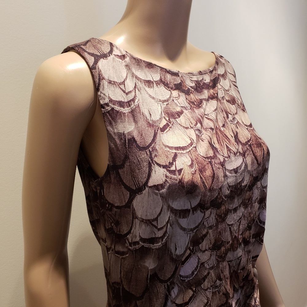 Three Dots FEATHER DRESS - Picture 3 of 7